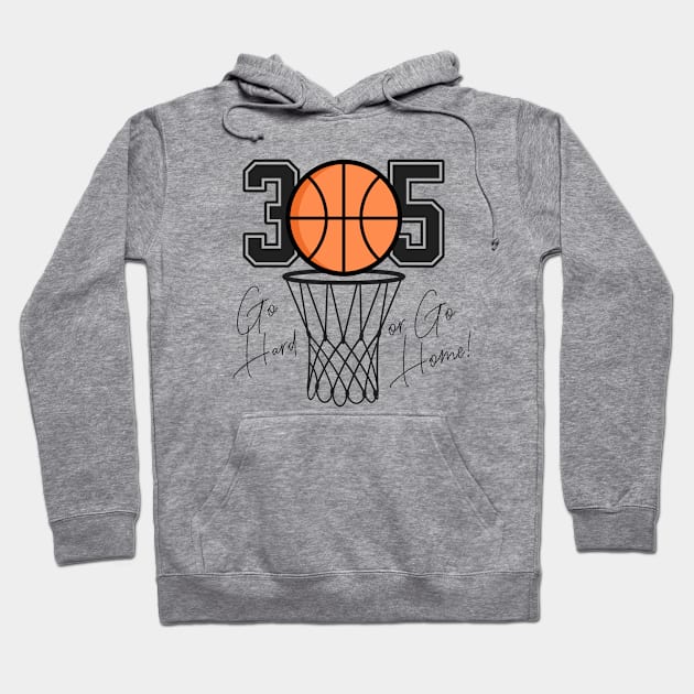 305 Miami Basketball Hoodie by Spark of Geniuz